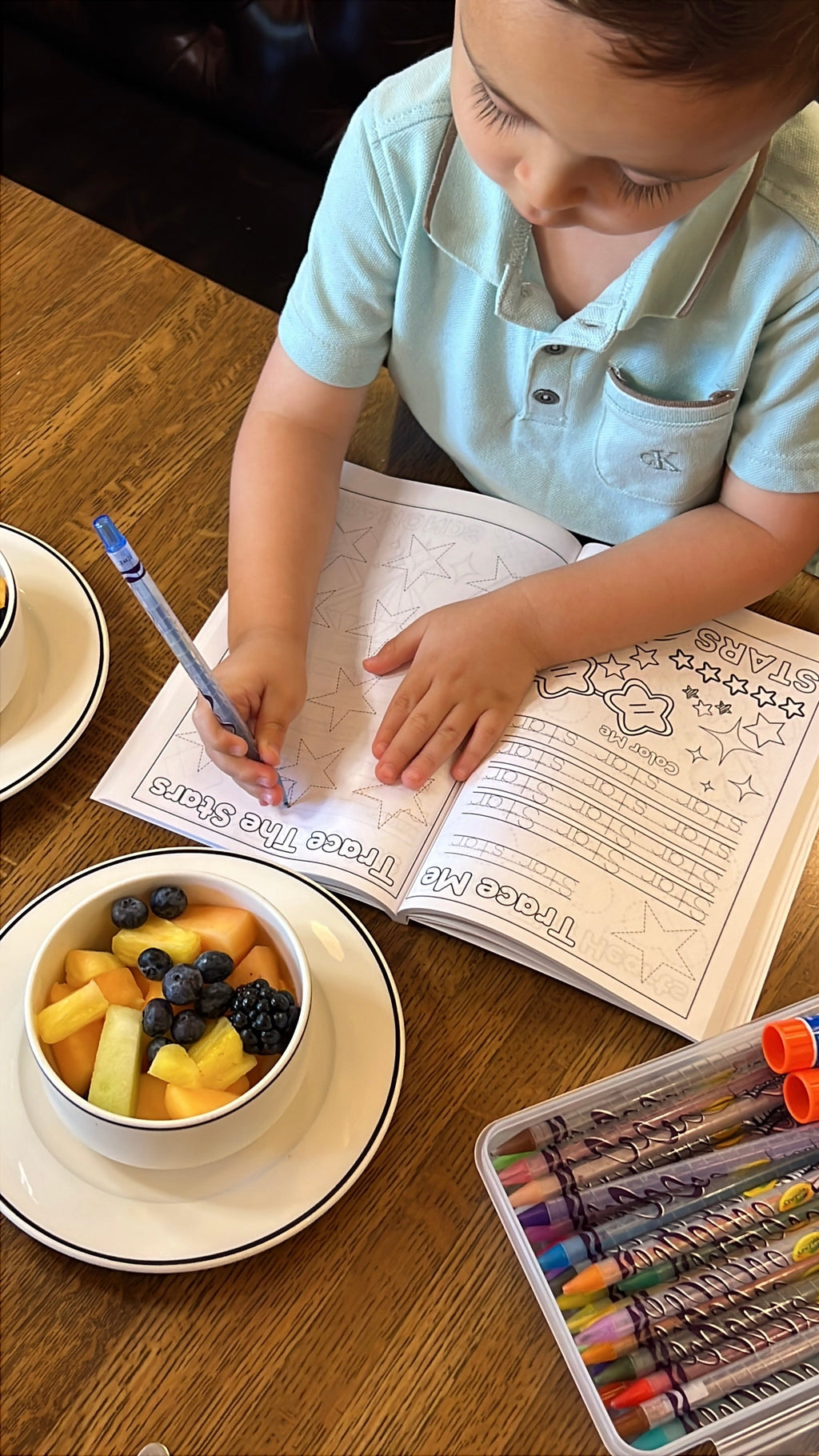 Preschool Essentials Trace Lines, Colors, Shapes and Numbers Activity Coloring Book