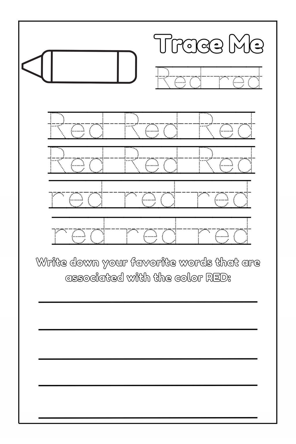 Preschool Essentials Trace Lines, Colors, Shapes and Numbers Activity Coloring Book